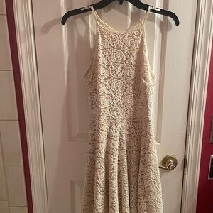 Elegant Cream Lace Dress